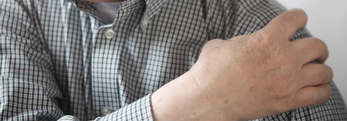 Close-up of a person’s forearm and hand